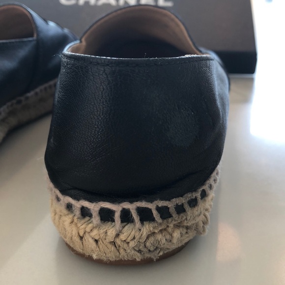 Chanel Espadrilles CC Black Lambskin. Size 40 - Picture 12 of 14